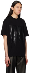 VTMNTS Black Dripping Barcode T-Shirt