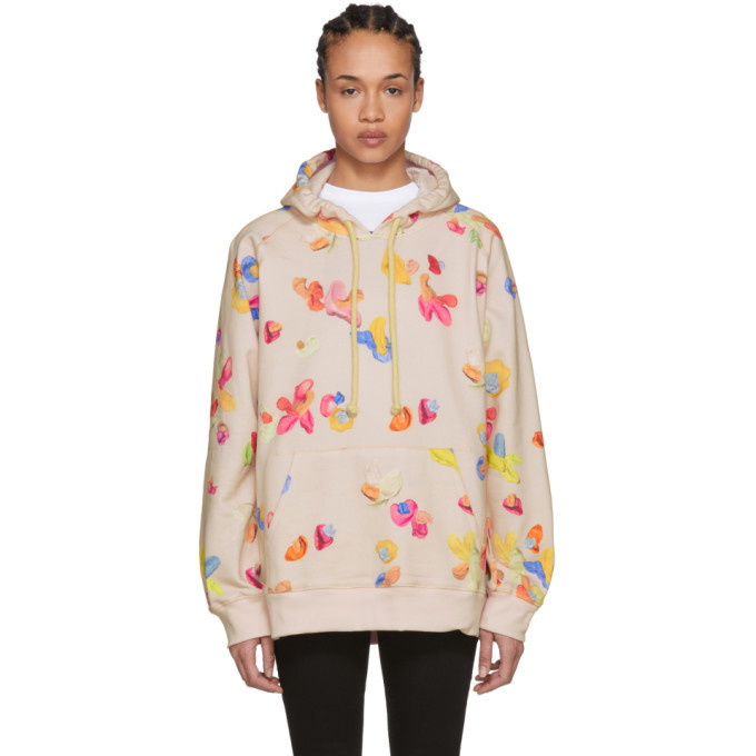 Photo: Acne Studios Bla Konst Pink Chewing Gum Print Grime Hoodie