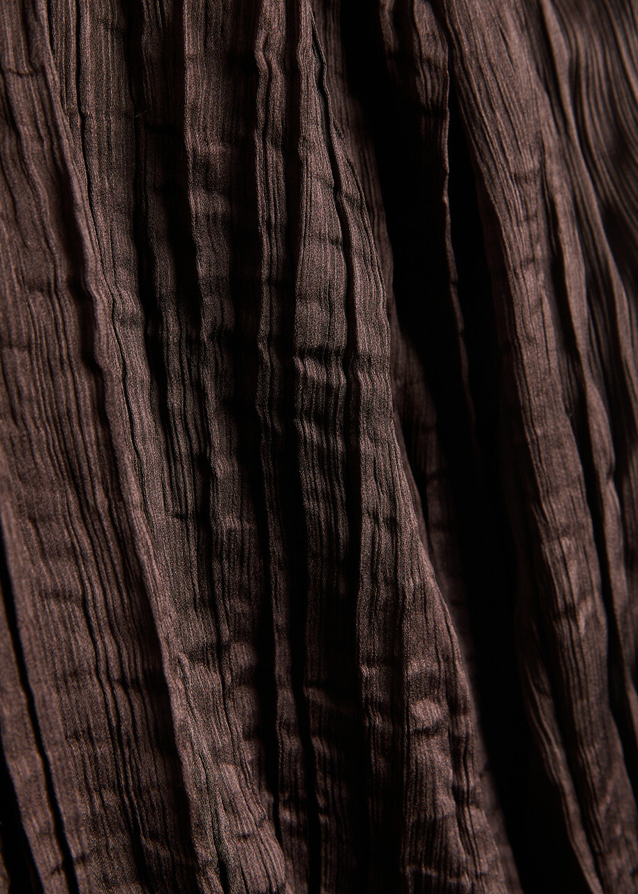 Staud Nami Plissé Trousers Brown