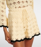 Zimmermann Aster crochet cotton shorts