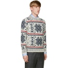 Thom Browne Tricolor Mohair Sweater