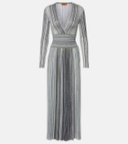 Missoni Striped lamé maxi dress