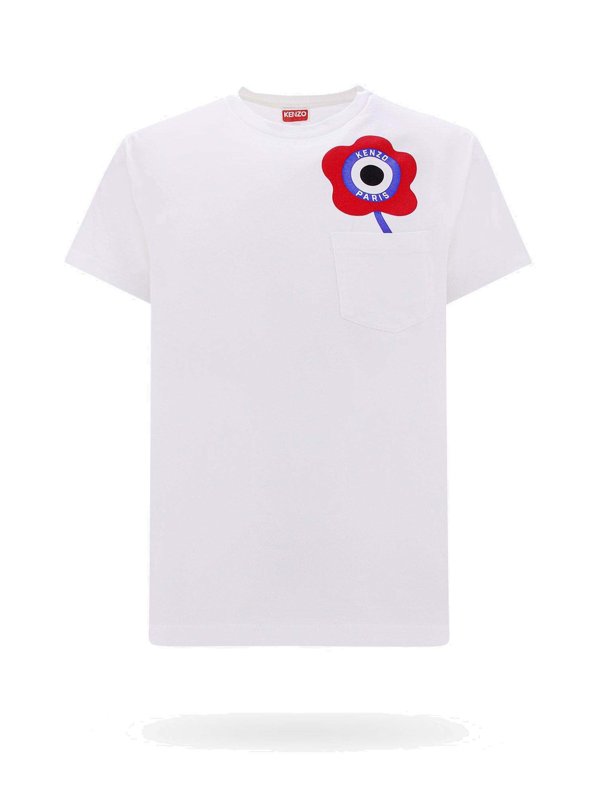 【関税・送料込み】Kenzo White Cotton T-Shirt Kenzo T Shirt Sweatshirt Cotton Woman White 981 2TS858 1 Sz
