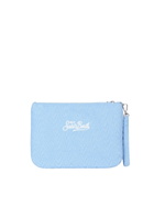MC2 Saint Barth Light Blue Terry Embossed Parisienne Sponge Pouch Bag