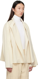 LE17SEPTEMBRE Beige Scarf Short Trench Jacket