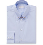 Kingsman - Turnbull & Asser Slim-Fit Pinned-Collar Striped Cotton Shirt - Blue