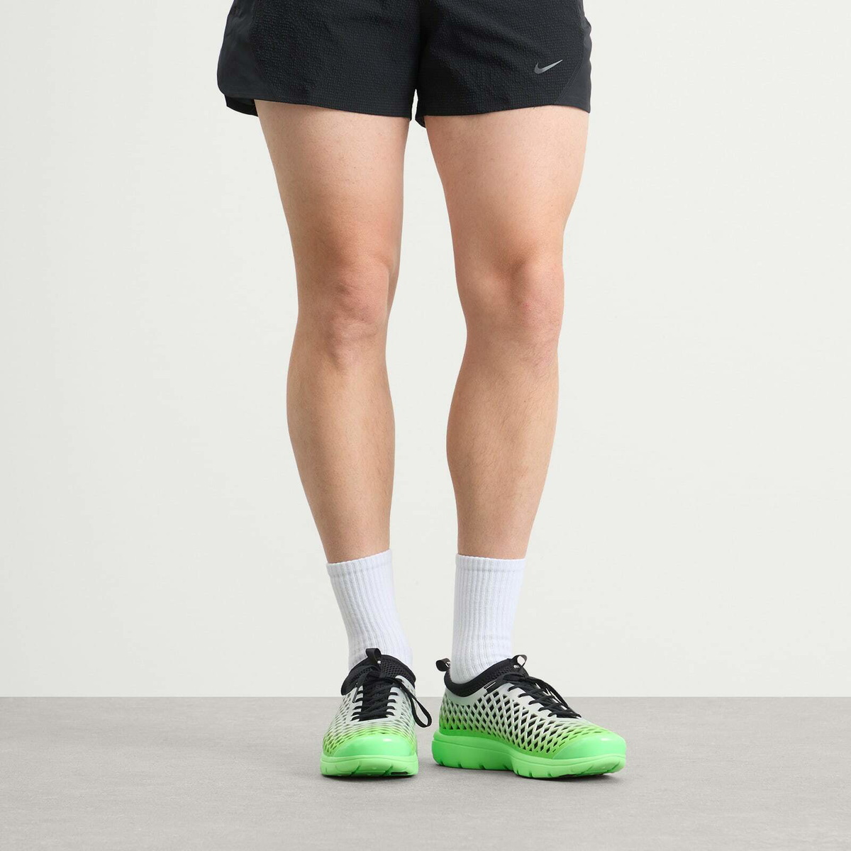 Nike Rejuven8 Run OG QS Sneaker in Metallic Silver/Black/Voltage Green