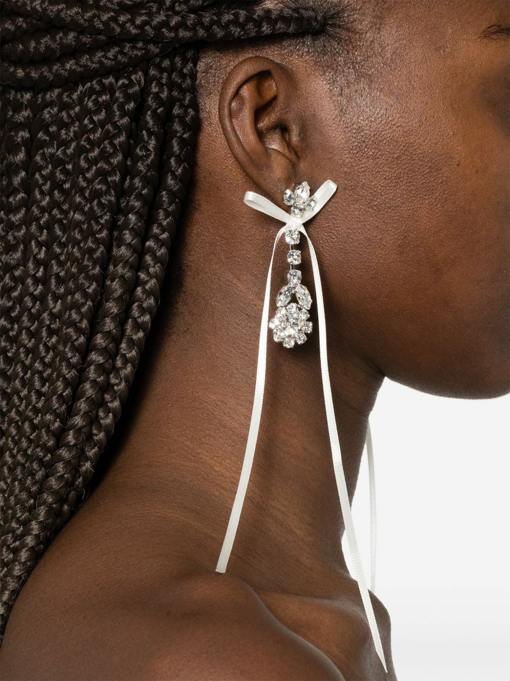 Simone Rocha Bow Ribbon Drop Earrings Simone Rocha
