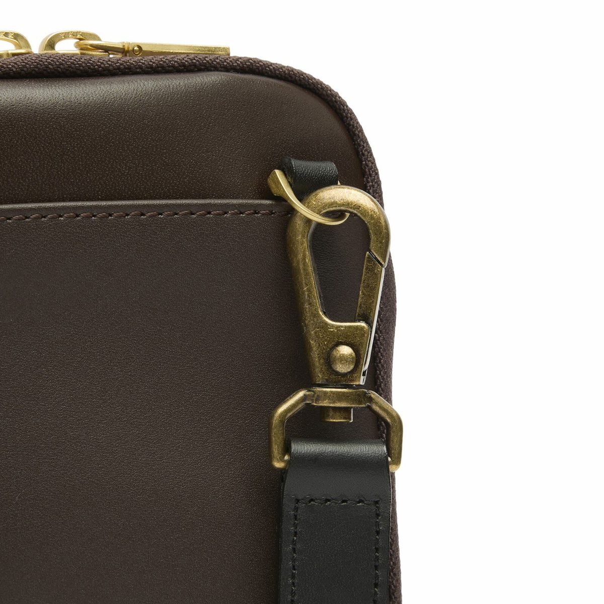 Master-Piece Gloss Leather Shoulder Bag in Brown 