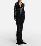 Rick Owens Gary sequined tulle jacket