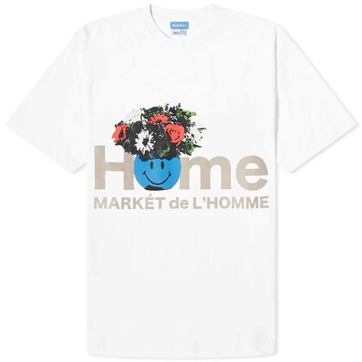 Photo: MARKET Men's Smiley De L'Homme T-Shirt in White