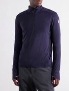 Moncler Grenoble - Wool-Blend Jersey Zip-Up Ski Base Layer - Blue