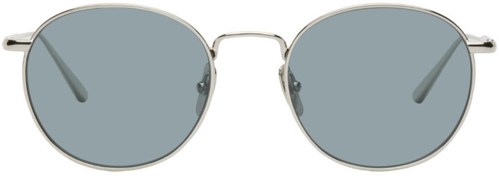 Photo: Chimi Silver & Blue Steel Round Sunglasses