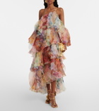 Zimmermann Luna floral ruffled midi dress