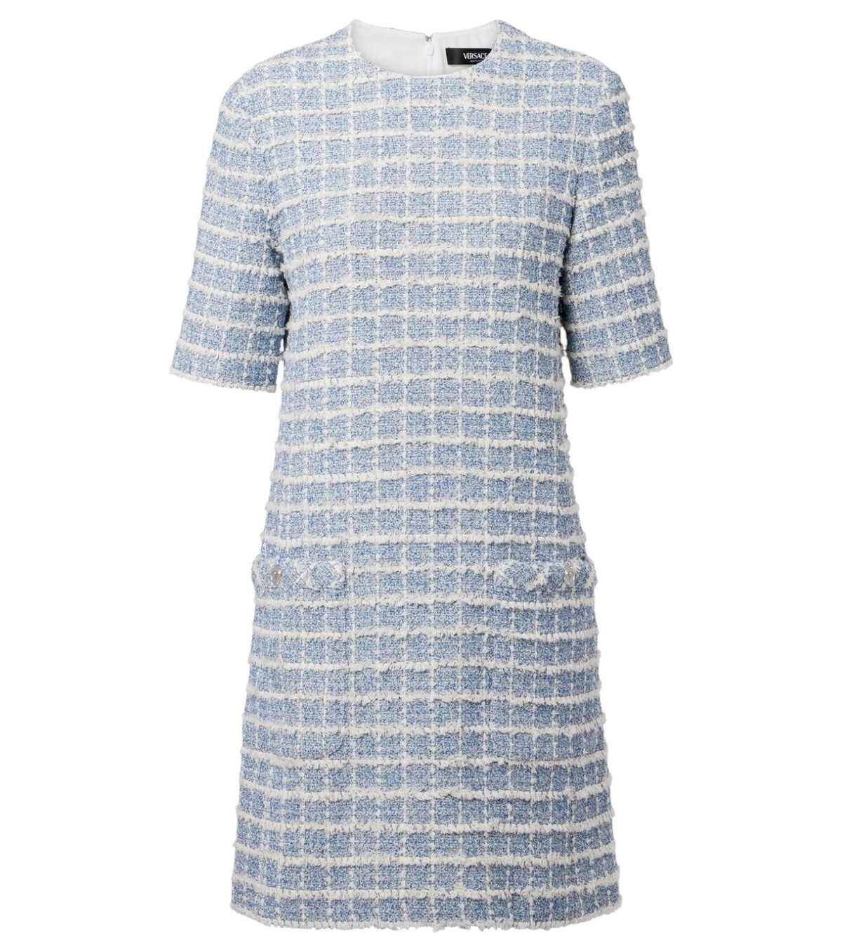 VERSACE Silk Blend Duchesse Mini Dress Versace