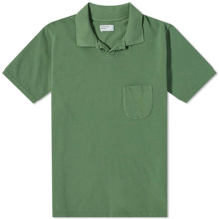 Photo: Universal Works Men's Vacation Polo Shirt in Green