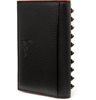 Christian Louboutin - Studded Full-Grain Leather Cardholder - Black