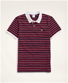 Brooks Brothers Men's Golden Fleece Slim Fit Multi-Stripe Polo Shirt | Navy/Red