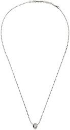 Kusikohc SSENSE Exclusive Silver Flame Ring Necklace