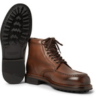 TOM FORD - Cromwell Burnished-Leather Hiking Boots - Men - Brown