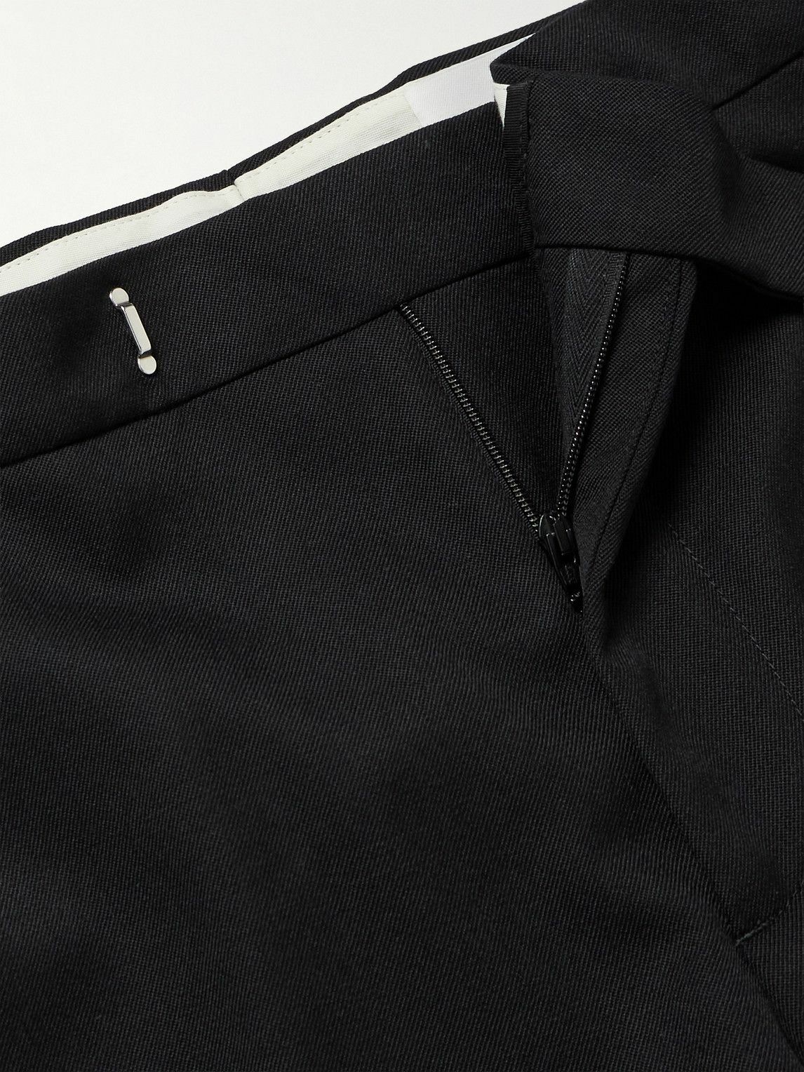 McQueen - Straight-Leg Wool-Twill Trousers - Black