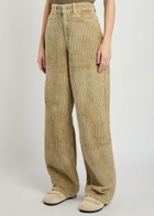 Our Legacy Full Cut Distressed Terry-corduroy Trousers Beige