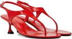 Proenza Schouler Red Tee Thong Heeled Sandals