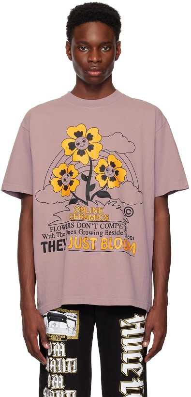 Photo: Online Ceramics Purple 'Just Bloom' T-shirt