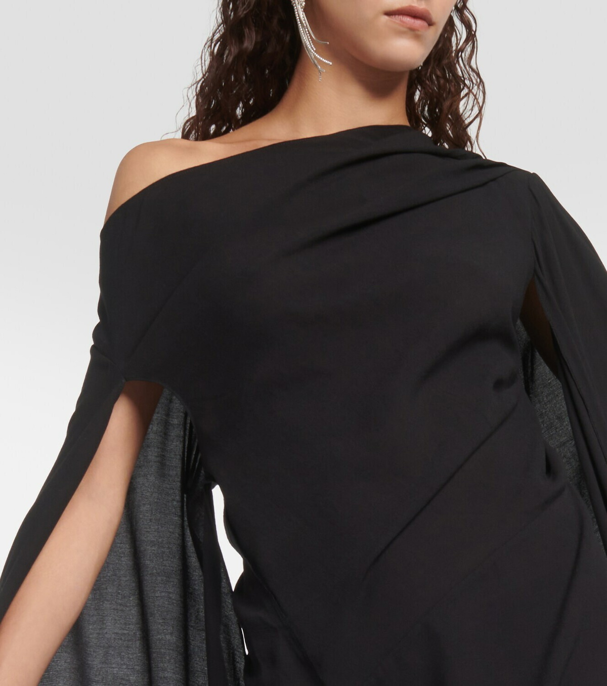 Acne Studios Asymmetric draped midi dress Acne Studios
