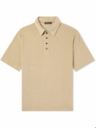 Loro Piana - Tsubaki Cotton and Silk-Blend Chenille Polo Shirt - Neutrals