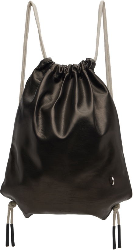 Photo: Rick Owens Black & Off-White Concordians Drawstring Backpack
