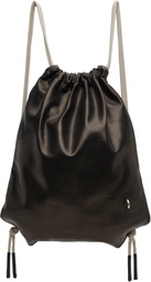 Rick Owens Black & Off-White Concordians Drawstring Backpack