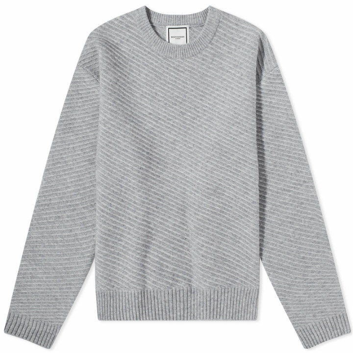 Photo: Wooyoungmi Men's Textured Crew Knit in Grey