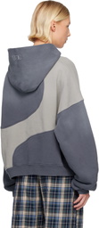 ERL Gray Wave Hoodie