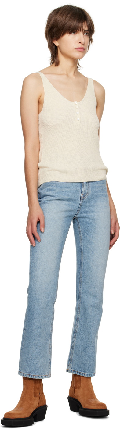 Dunst Beige Buttoned Tank Top
