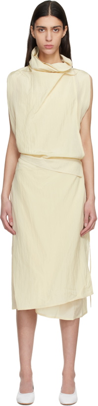 Photo: LE17SEPTEMBRE Off-White Celia Wrap Midi Dress