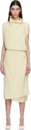 LE17SEPTEMBRE Off-White Celia Wrap Midi Dress