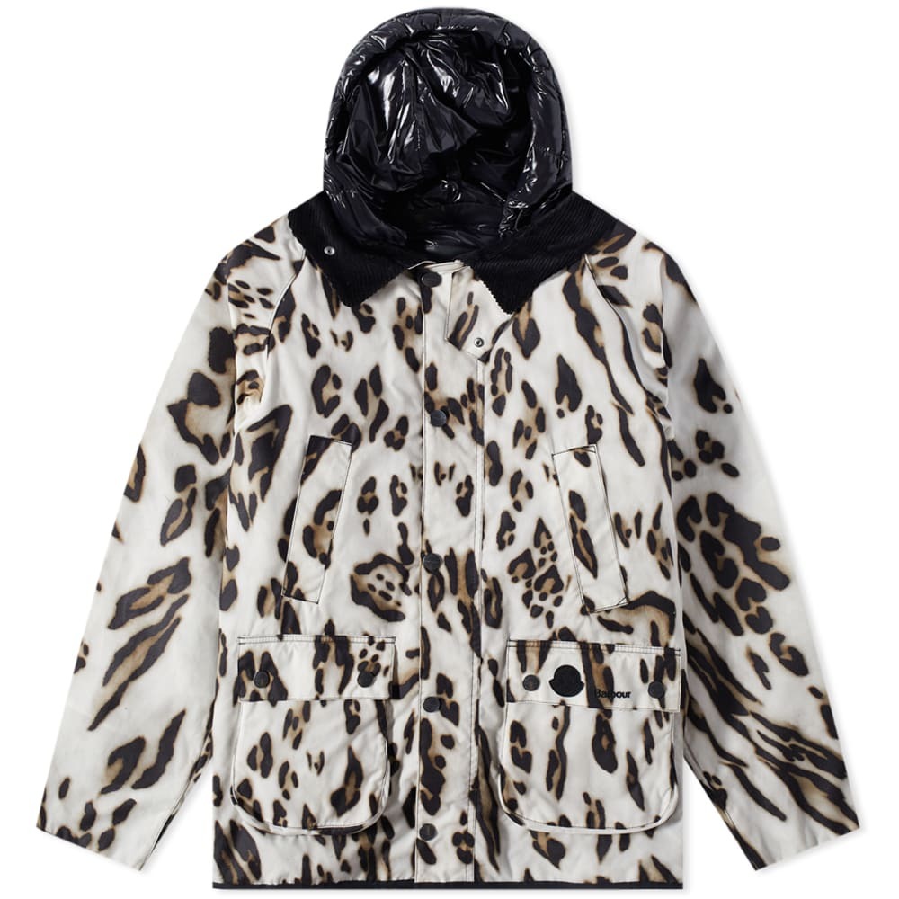 Moncler Men's Genius X Barbour Wight Animal Print Jacket in
