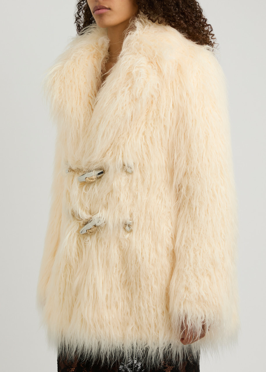 Rabanne Shearling Jacket Ivory