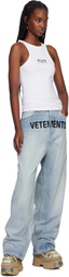 VETEMENTS White Oval Logo Tank Top