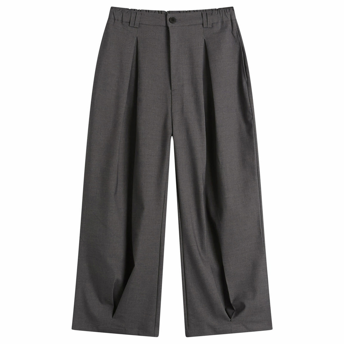 Anglan Men's Valley Tuck Trousers in Charcoal