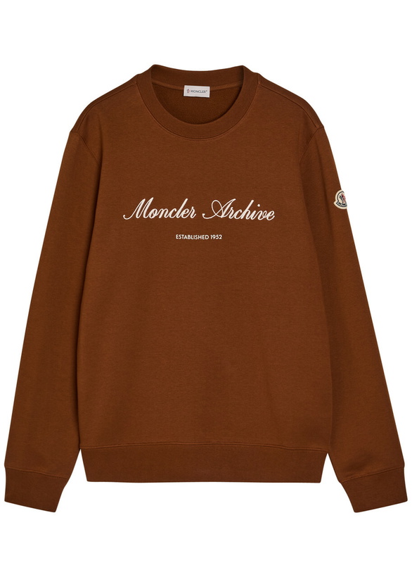 Photo: Moncler Logo-embroidered Cotton-blend Sweatshirt Orange