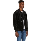 Saturdays NYC Black Velvet Flight Bomber Jacket