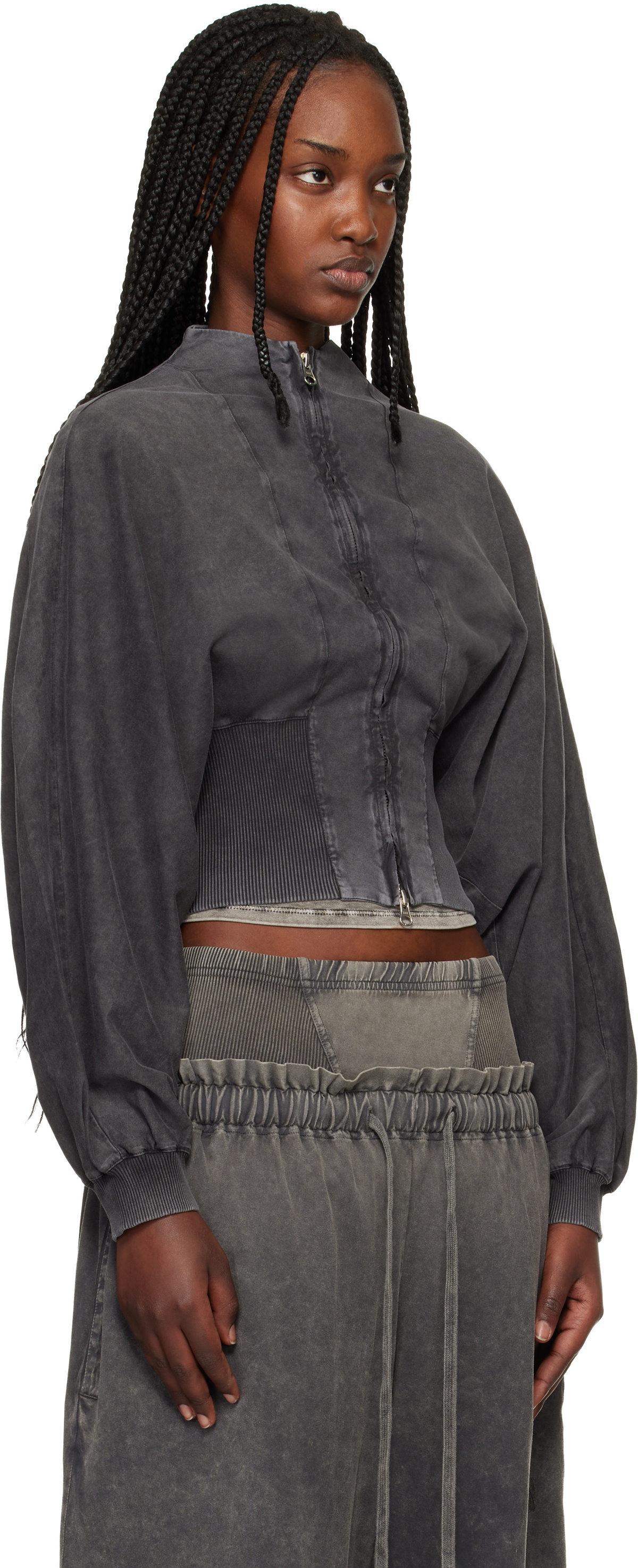 KNWLS Black Haze Zip-Up Sweatshirt