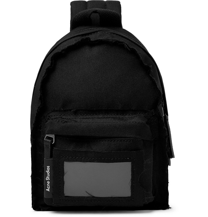Photo: Acne Studios - Mini Leather-Trimmed Canvas Backpack - Black
