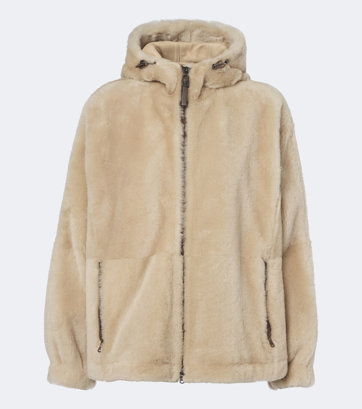 Brunello Cucinelli Monili hooded shearling jacket