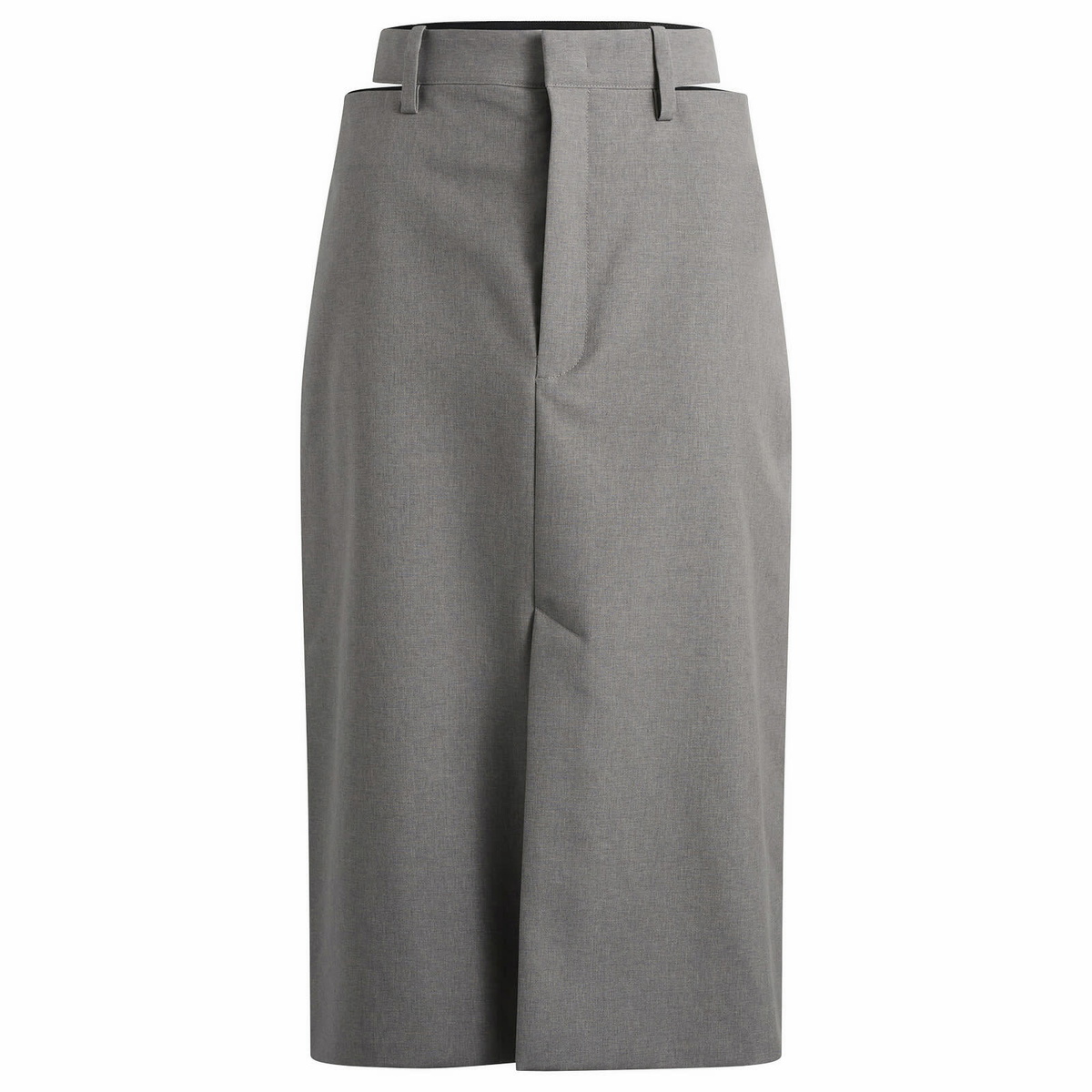 Jil Sander Women's High Waist Skirt with Slashed Side Waistband in Shadow