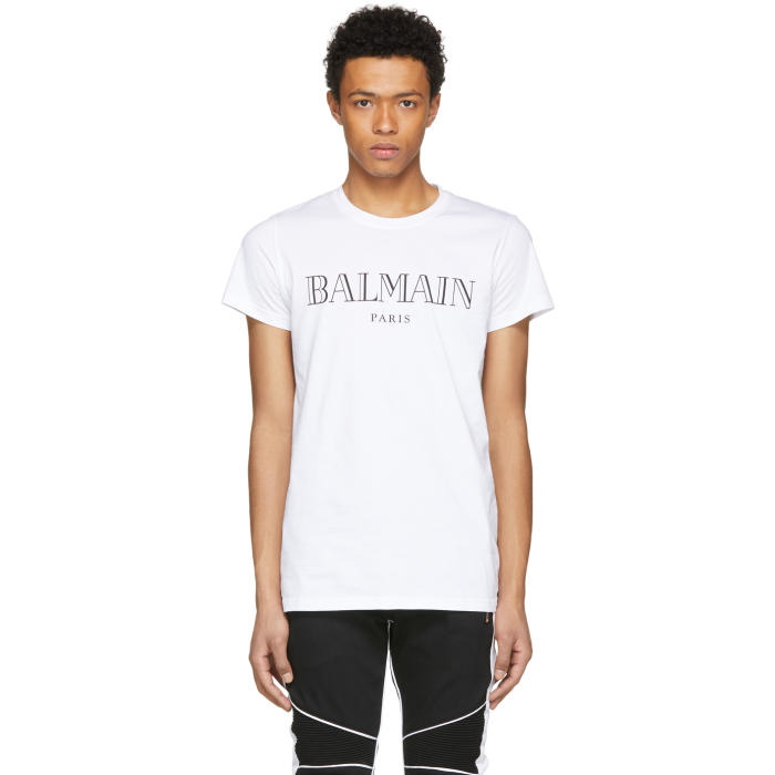 Photo: Balmain White Logo T-Shirt