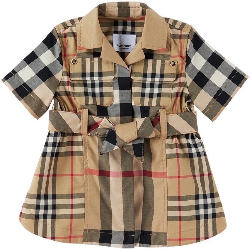 Photo: Burberry Baby Beige Patchwork Check Dress