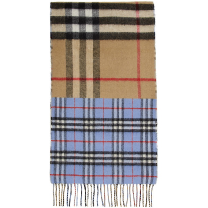 Photo: Burberry Green and Blue Vintage Check To Giant Check Scarf